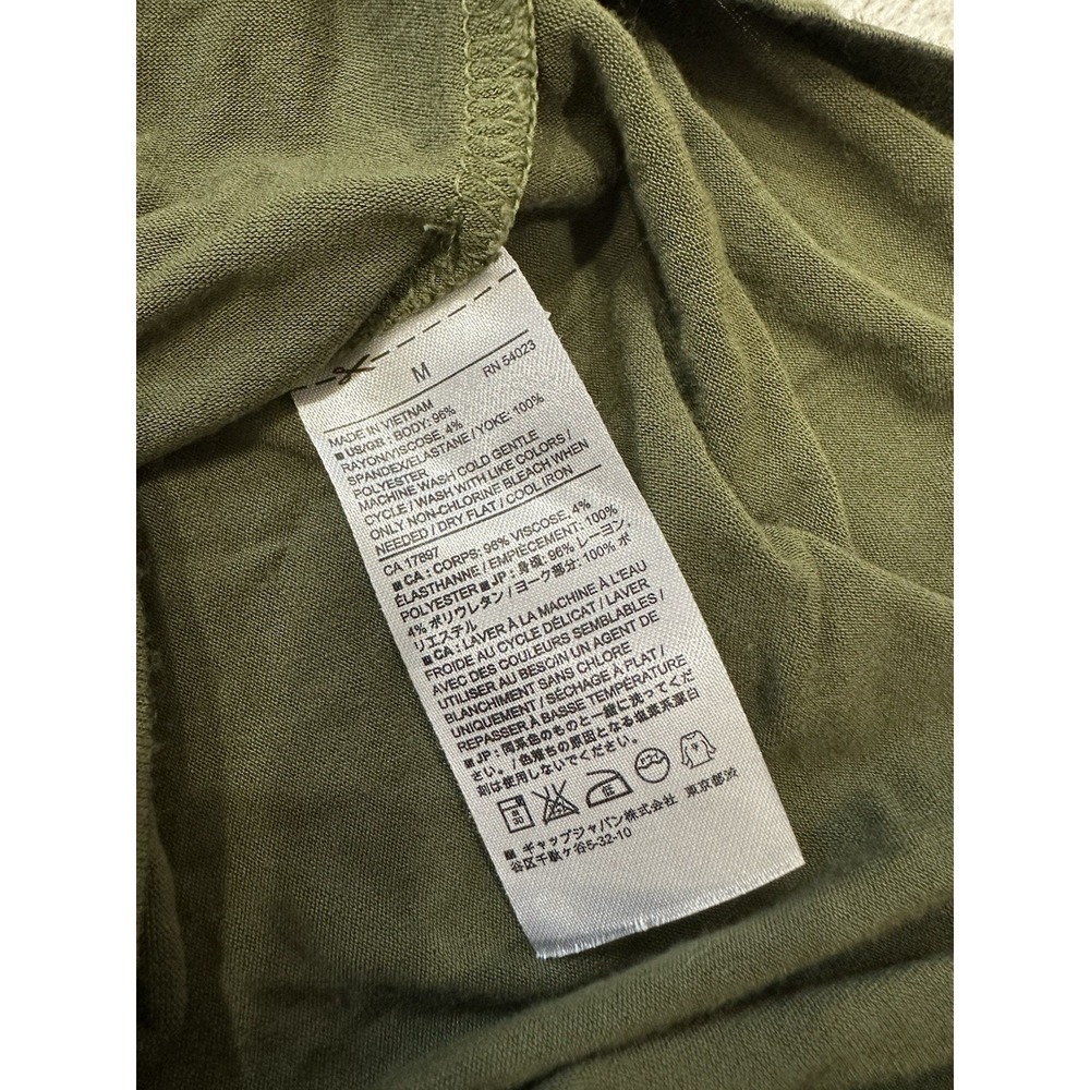 Banana Republic Women's Shirt M -Green Basic Minimal Stretch Casual Classic Cowl - Picture 4 of 5